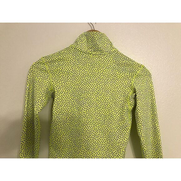 Nike Dri-Fit Hyper Warm 1/2 Zip Polka Dot Long-sleeves Neon Athletic Top XS - Picture 9 of 16